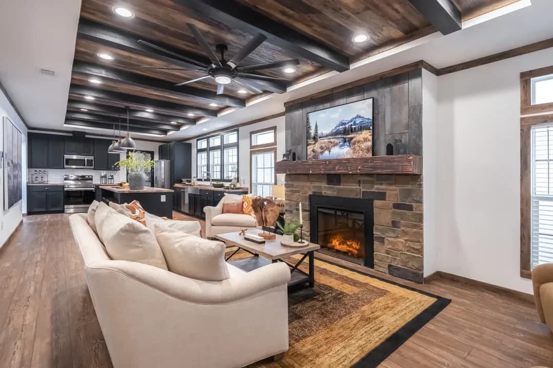 The mill house interior home features