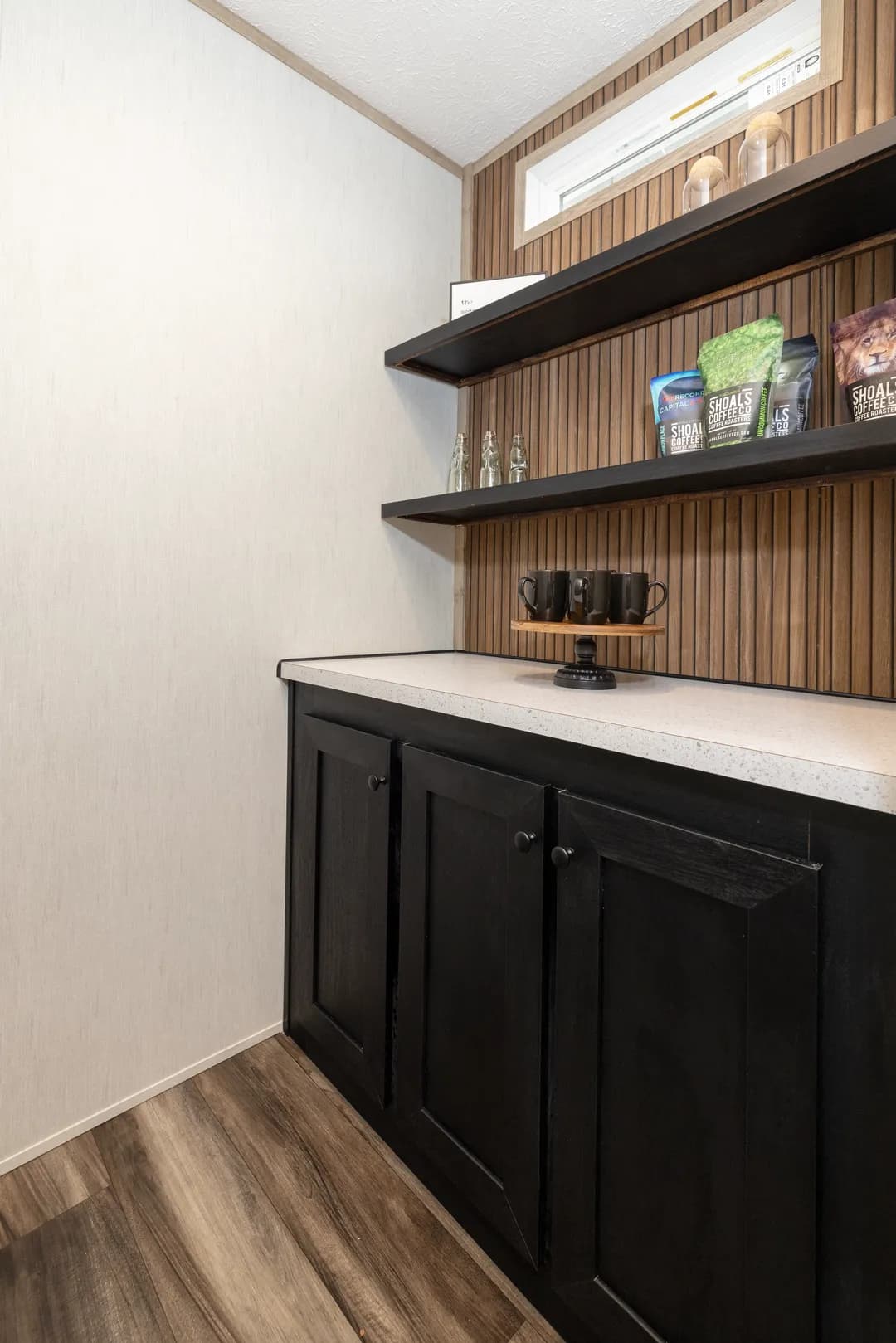 The dark sands interior home features