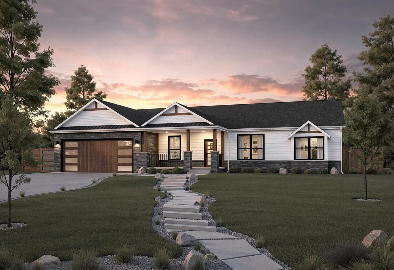 Salem hero, elevation, and exterior home features
