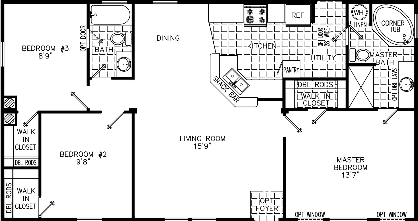 Donna 2444 floor plan home features