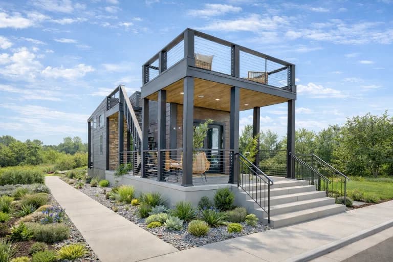 The bungalow 14491a hero, elevation, and exterior home features