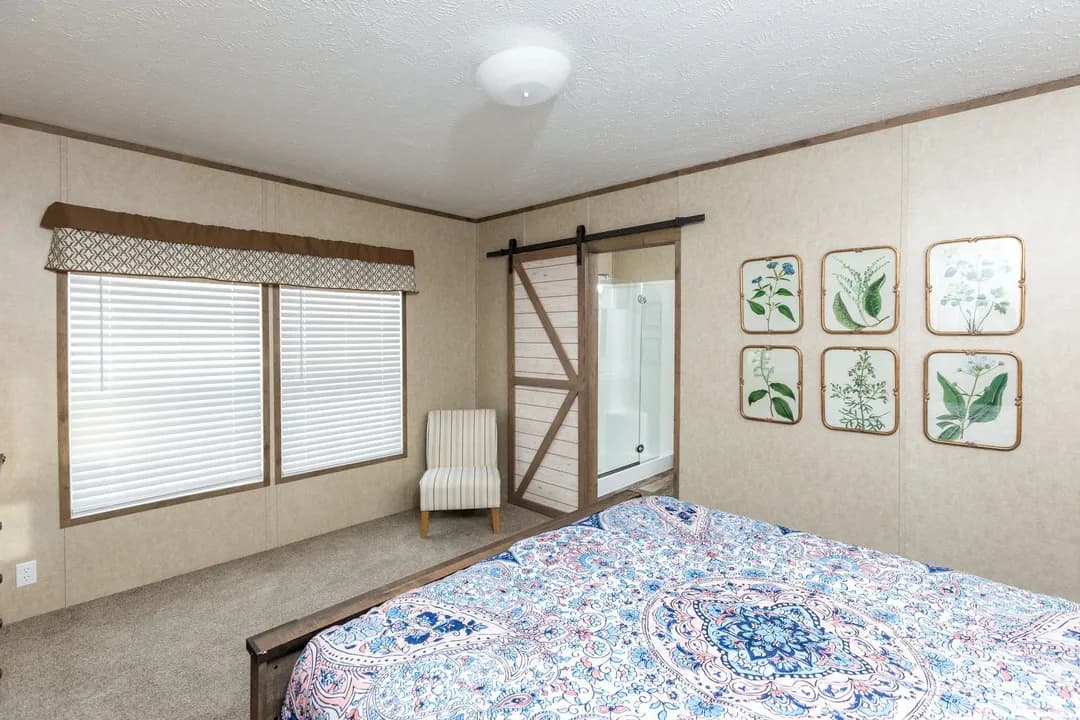 The ranch house bedroom home features