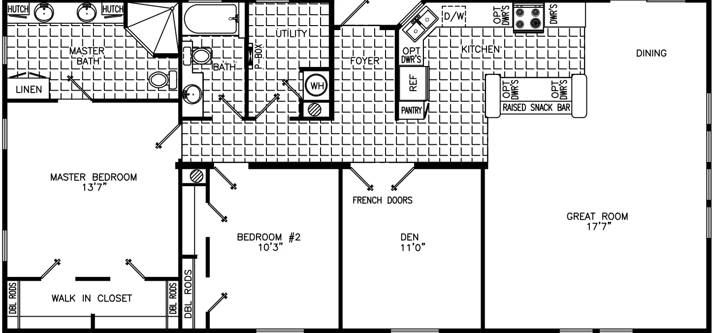 Islander 2856 floor plan home features