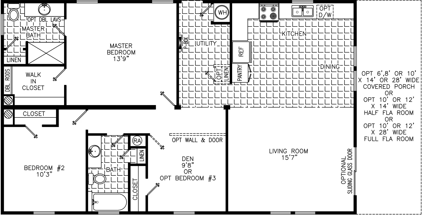 Kim 2844 floor plan home features