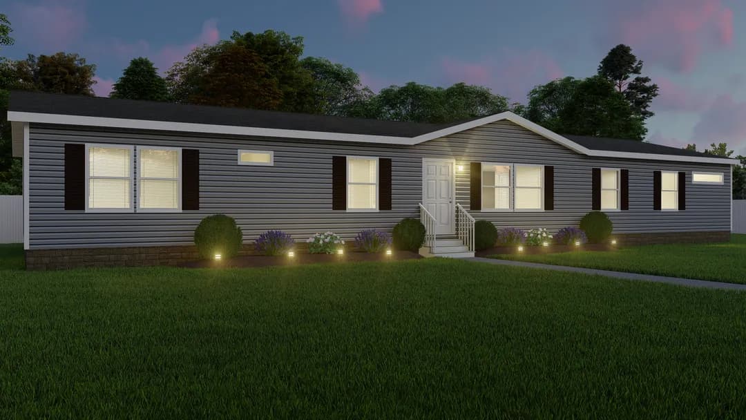 The riverway elevation and exterior home features