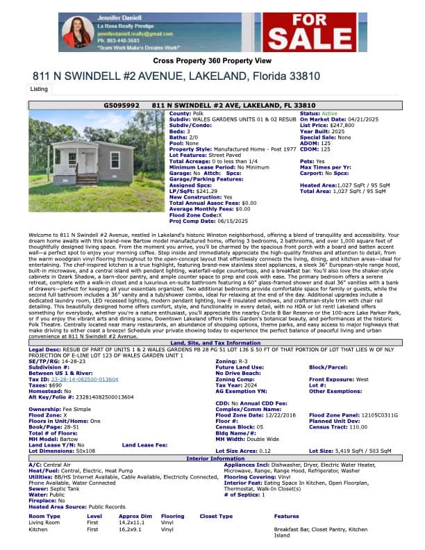2270 griffin road, bartow, florida 33830  (sold) $199,999  home features