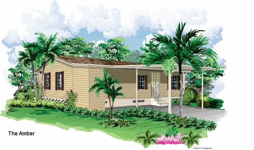 Amber 2840 hero, elevation, and exterior home features