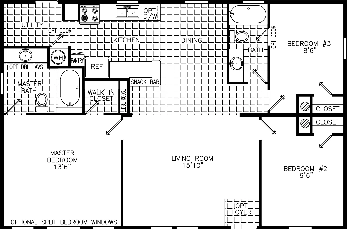 Zack 2840 floor plan home features