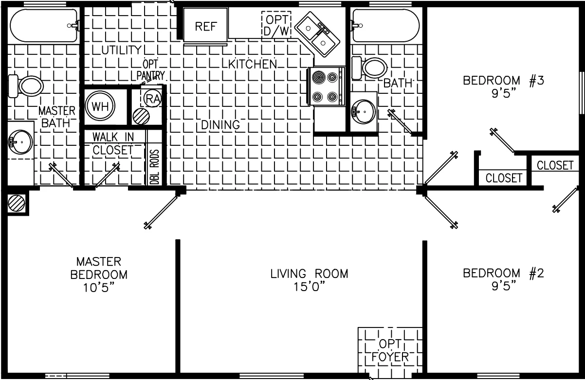 Mindi 2836 floor plan home features