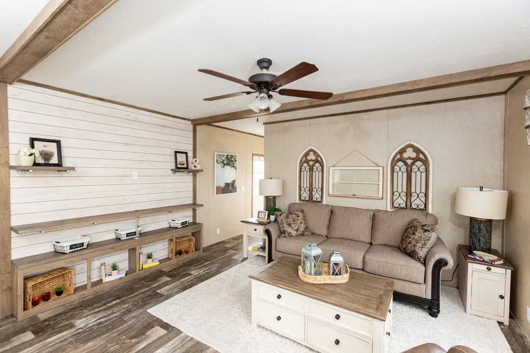 The ranch house interior home features