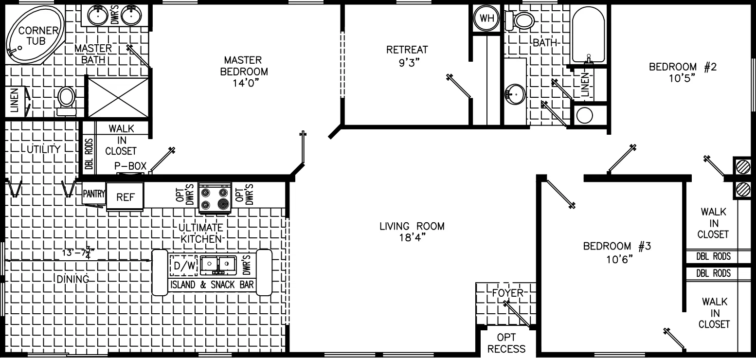 Lindsay 2856 floor plan home features