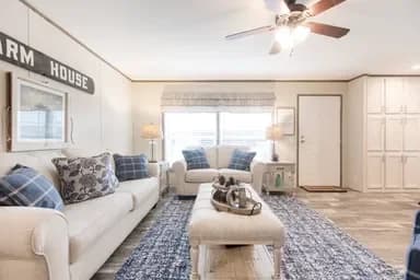 The southern farmhouse interior home features