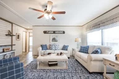 The southern farmhouse interior home features