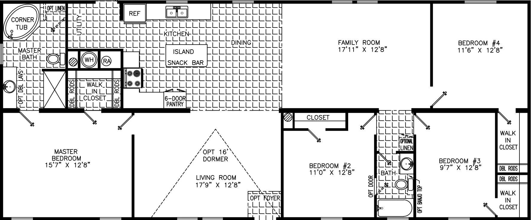 Big wayne 2864 floor plan home features