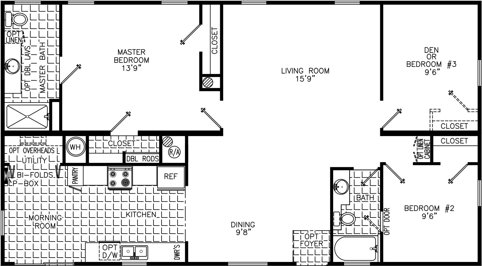 Sam 2848 floor plan home features