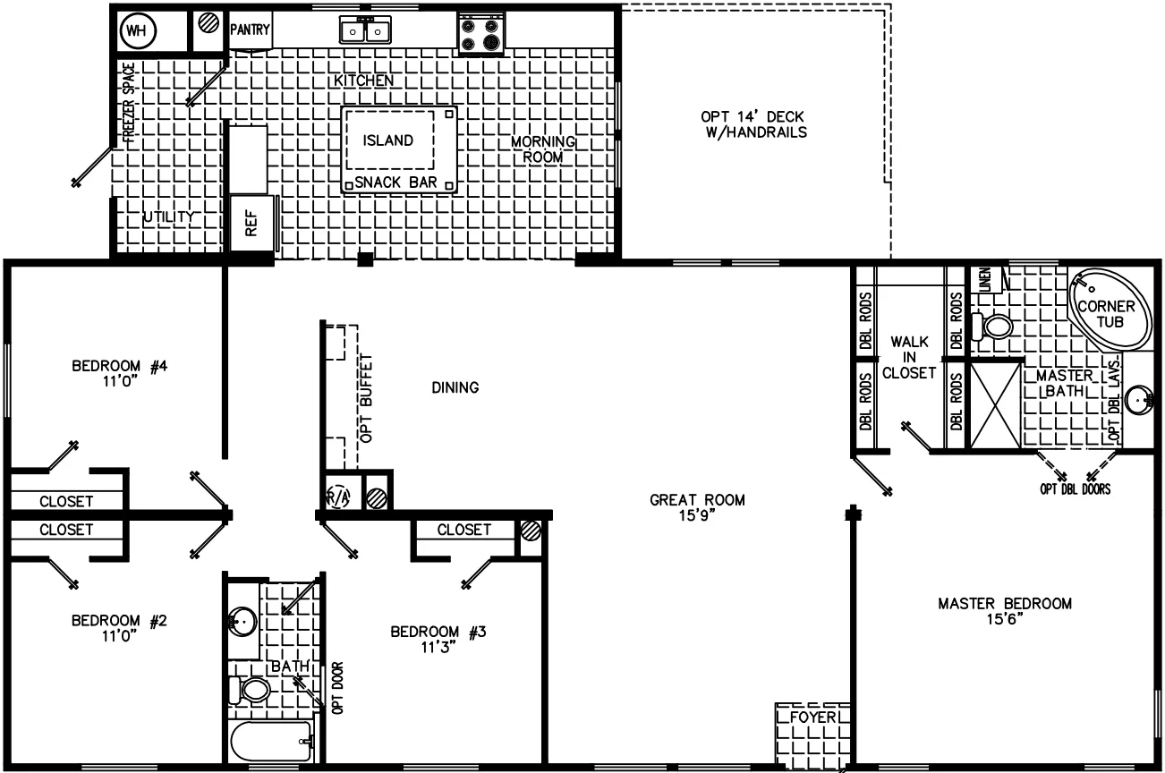 Tracy 4 br 4260 floor plan home features
