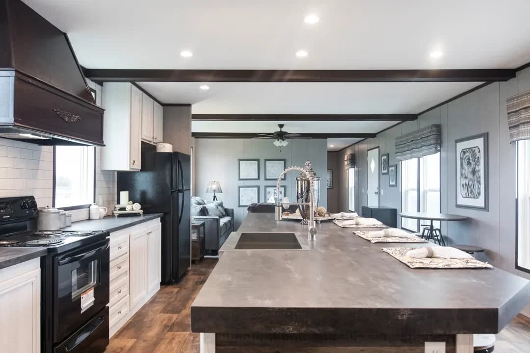 The seaside 2 kitchen home features