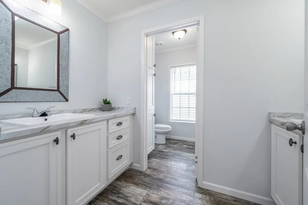The leahy bathroom home features