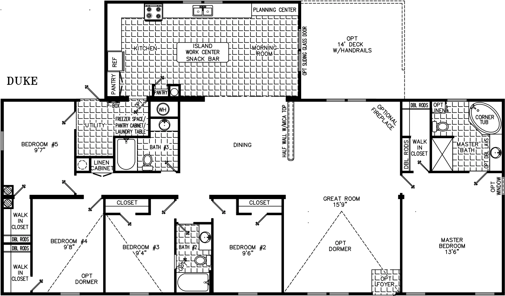 Duke 4268 floor plan home features