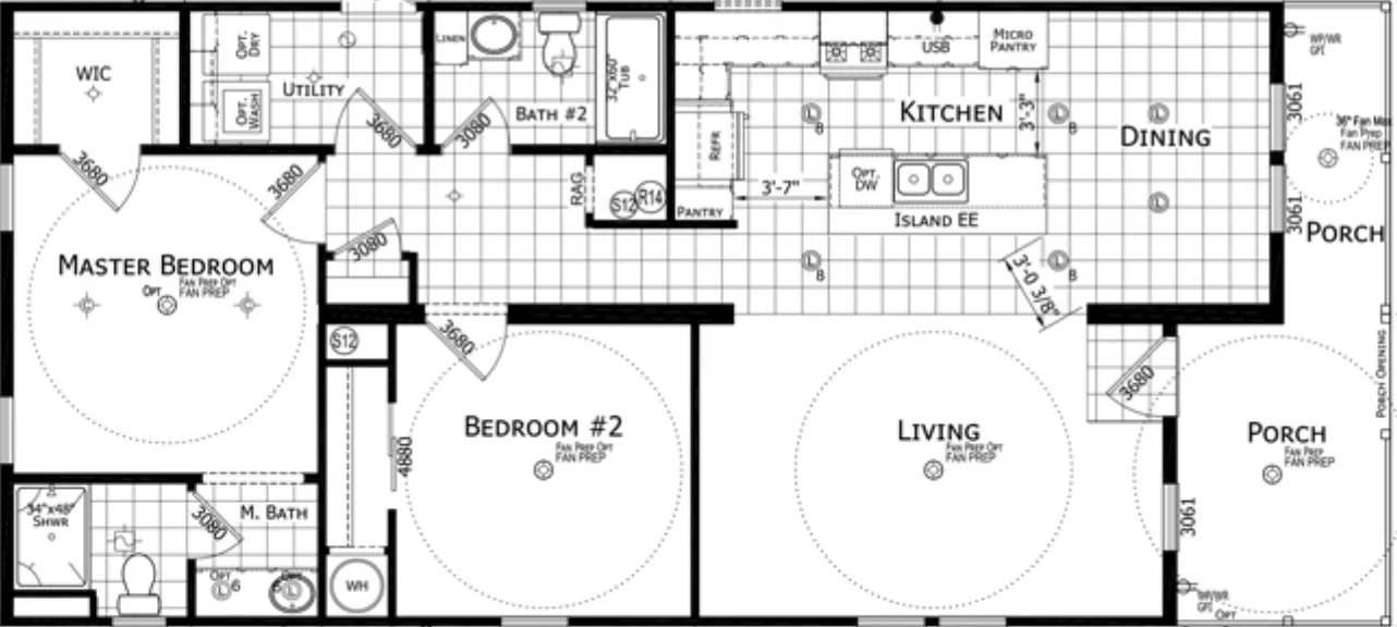Caron floor plan home features