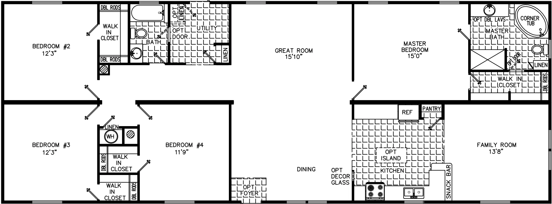Hazel 2872 floor plan home features