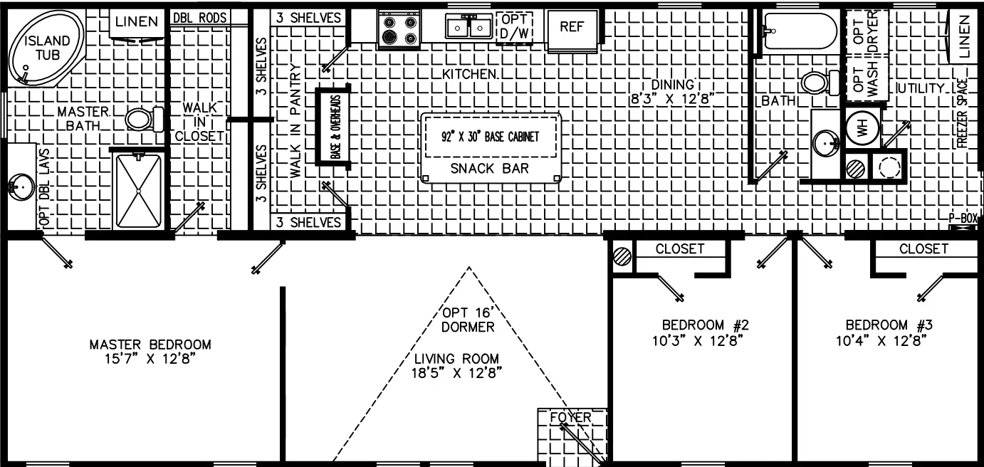 Carrie 2856 floor plan home features